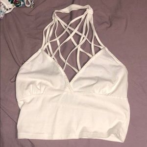 Strappy Neck Crop Top